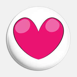 Bright Pink Love Heart Pin