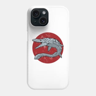 Mosasaurus on Red Circle Phone Case