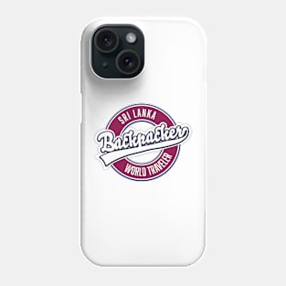 Sir Lanka backpacker world traveler logo Phone Case