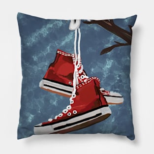 Shoes up the tree Pillow