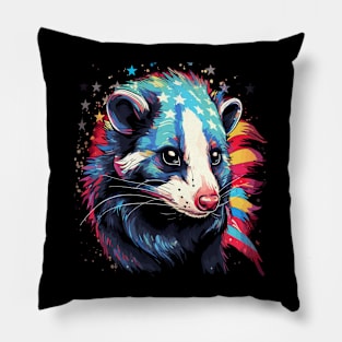 Patriotic Opossum Pillow