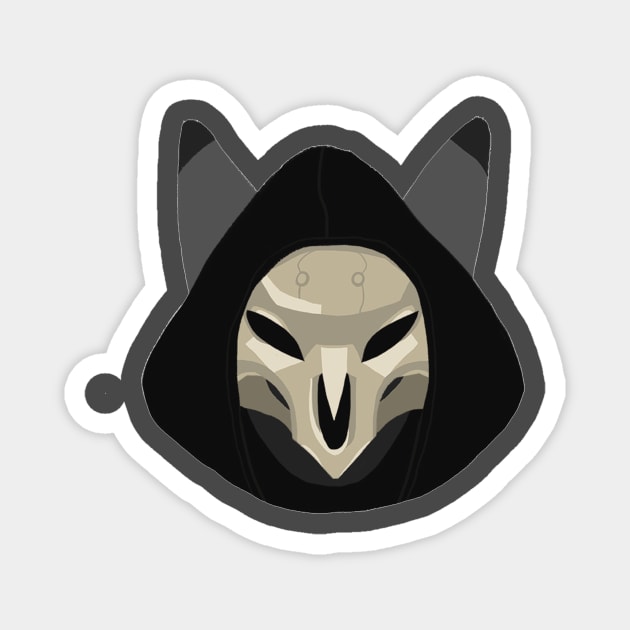 Overwatch Cats Reaper Magnet by DebbieMongrel