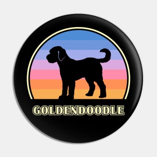 Goldendoodle Vintage Sunset Dog Pin