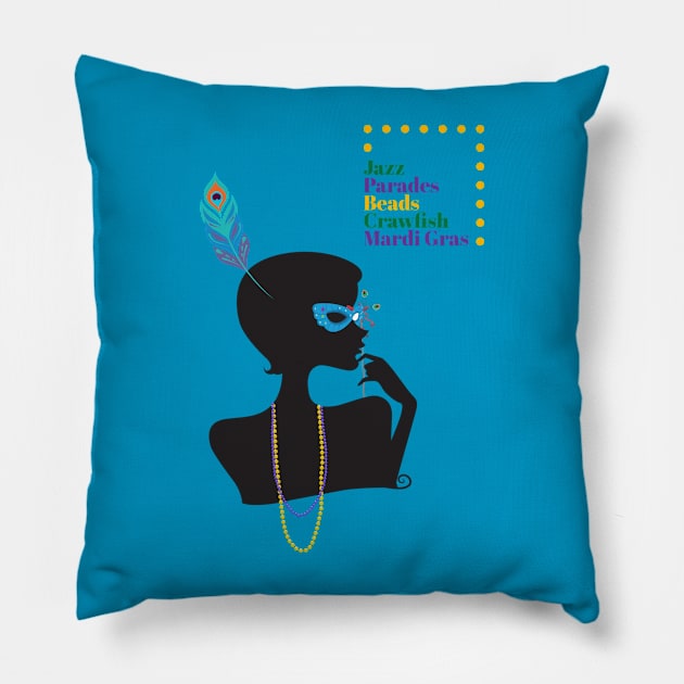 Mardi Gras Pillow by Benjamin Customs