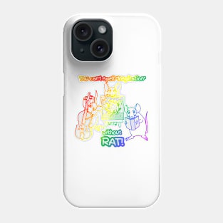 Can't Spell Inspiration Without Rat (Rainbow Version) Phone Case