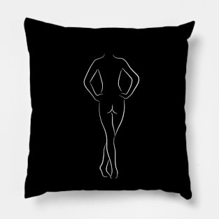 Line Drawing Woman - Strong Stella Pillow