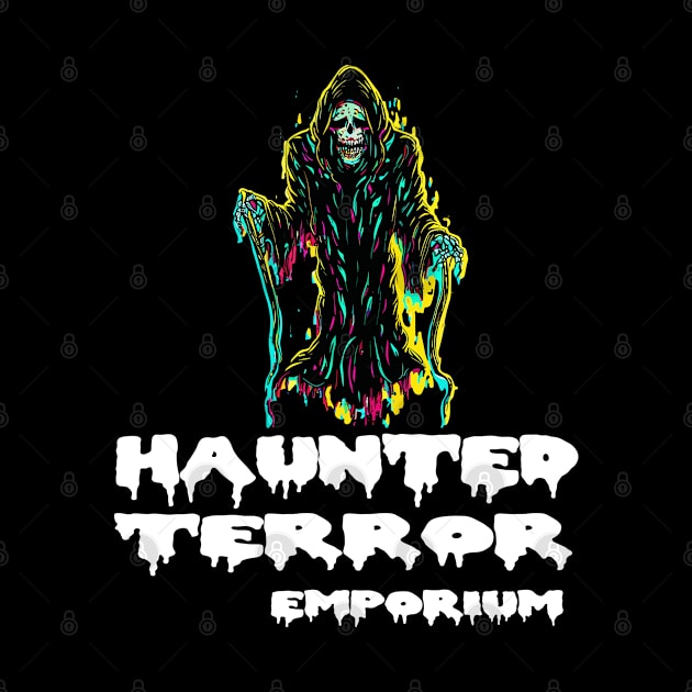 Halloween Grim Reaper Haunted Terror Emporium Apparel by Outrageous Flavors