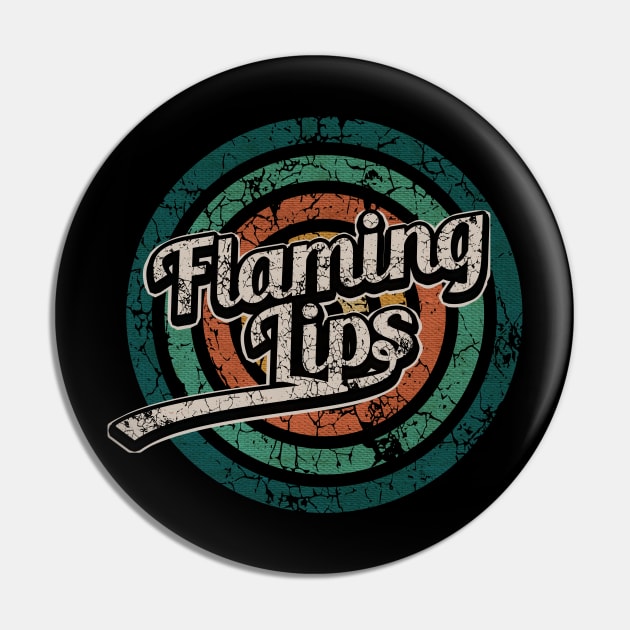 Flaming Lips // Retro Circle Crack Vintage Pin by People Mask