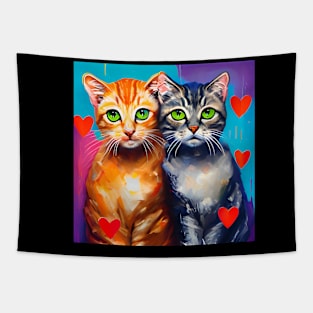 Cats in Love Tapestry