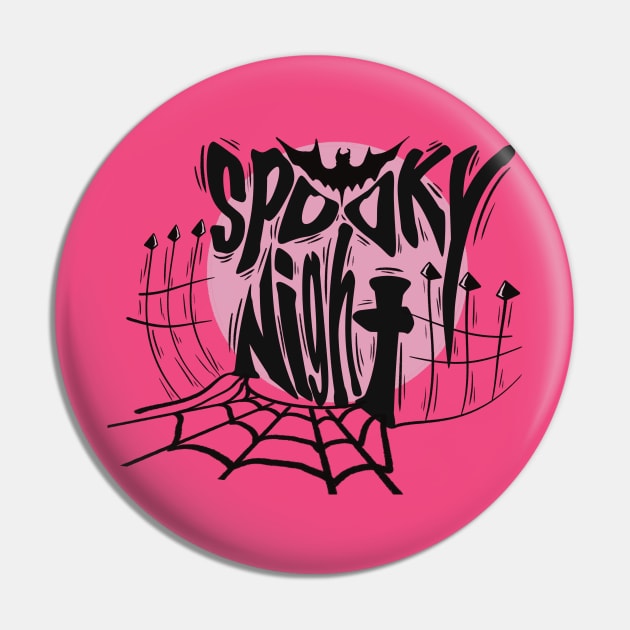 Halloween Spooky Night Pin by Xatutik-Art