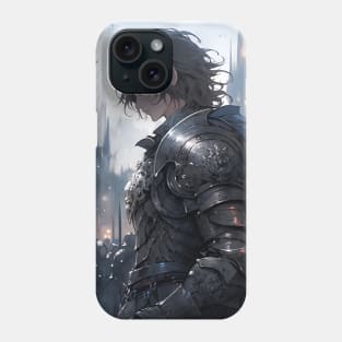 Anime Warrior Knight ready for the Final Battle - Anime Wallpaper Phone Case