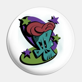 Rock n roll skull Pin