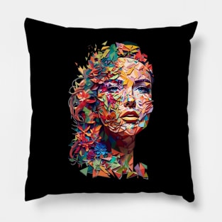 Woman made of Flowers Pillow