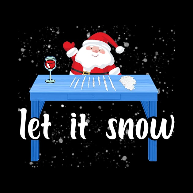 Let It Snow Santa Cocaine adult humor by EslamMohmmad