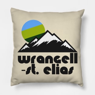 Retro Wrangell St. Elias ))(( Tourist Souvenir National Park Design Pillow
