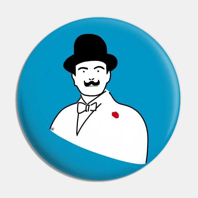 Hercule Poirot Agatha Christie Pin by Bookishandgeeky
