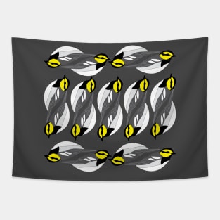 Golden Cheeked warbler pattern Tapestry