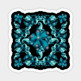 Blue zenarts pattern Magnet