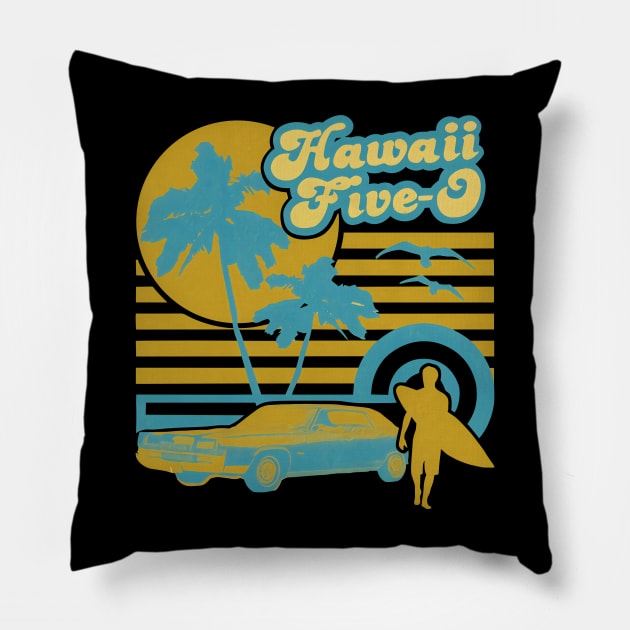 Hawaii Five 0 Classic Tv Series Vintage Pillow by chancgrantc@gmail.com