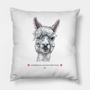 Kisses on Valentine's Day Pillow