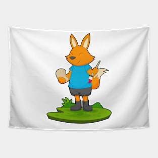 Fox Painting Paint brush Tapestry