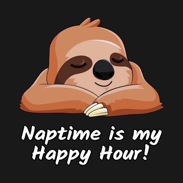 Sloth Nap Gift Happy Hour Slacker Lazy Sloth Girl & Women by ELFEINHALB