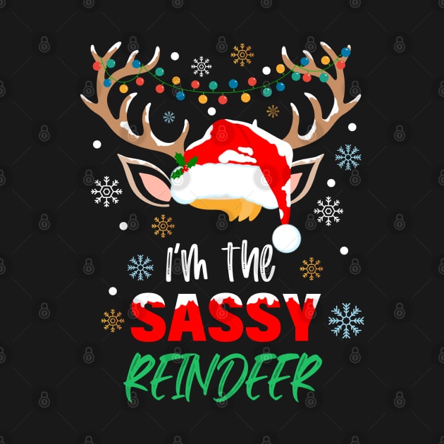 I'm The Sassy Reindeer Christmas Funny Pajamas Family Xmas by AE Desings Digital