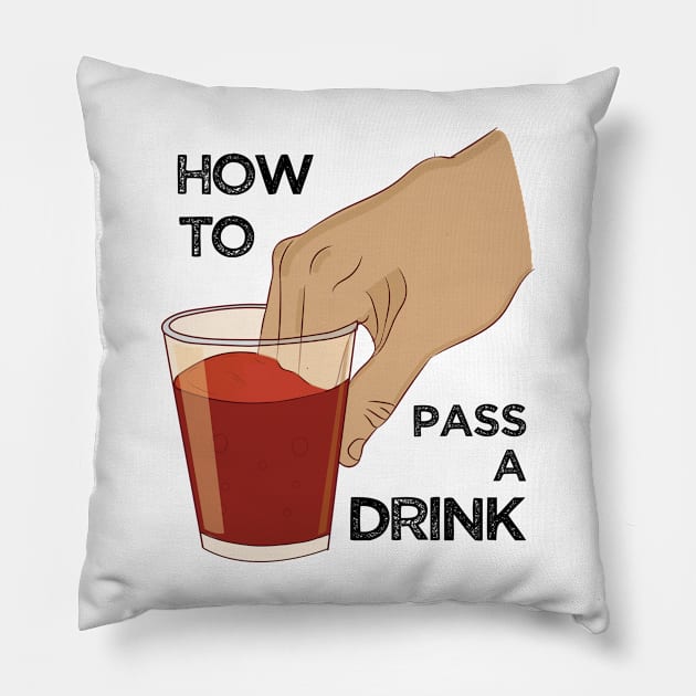 Can you pass my drink bro? Dipping fingers Funny Meme Pillow by alltheprints