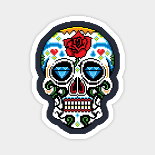 Sugar Skull pixel art Magnet