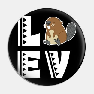 Cute love beaver t shirt funny beaver lover gifts for kids Pin