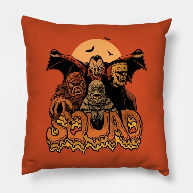 Monster Squad Pillow by The Spooky King