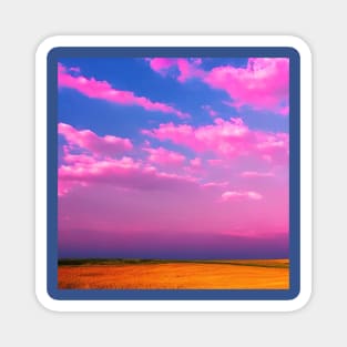 Pink Blue Sky Magnet