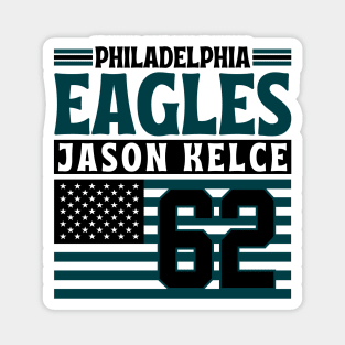 Philadelphia Eagles Kelce 62 American Flag Football Magnet