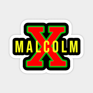 Malcolm X - Pan African Colors Magnet