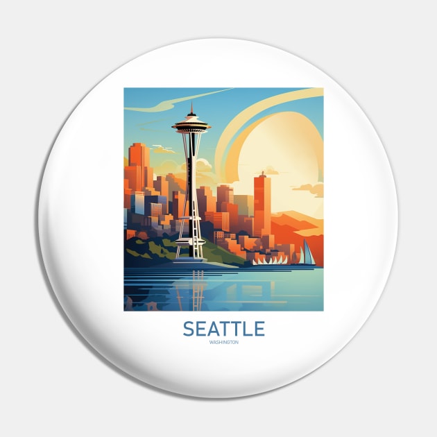 SEATTLE Pin by MarkedArtPrints