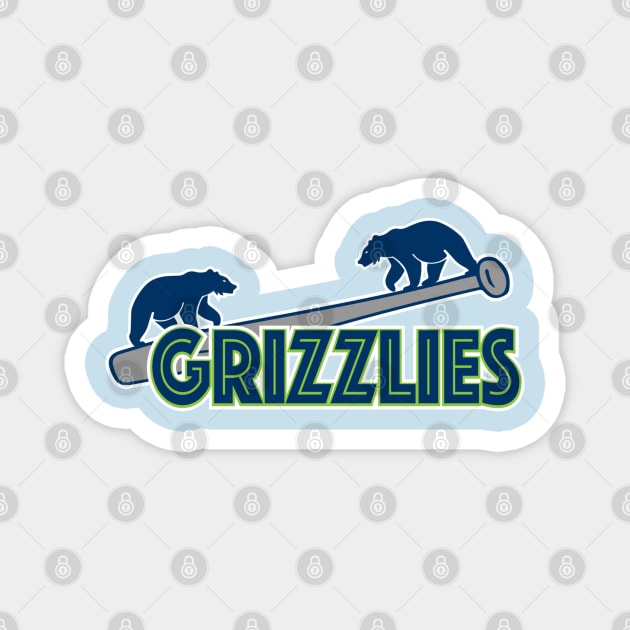 Bears On The Bat Magnet by Litehouse Tees
