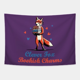 Fox carrying books Tapestry