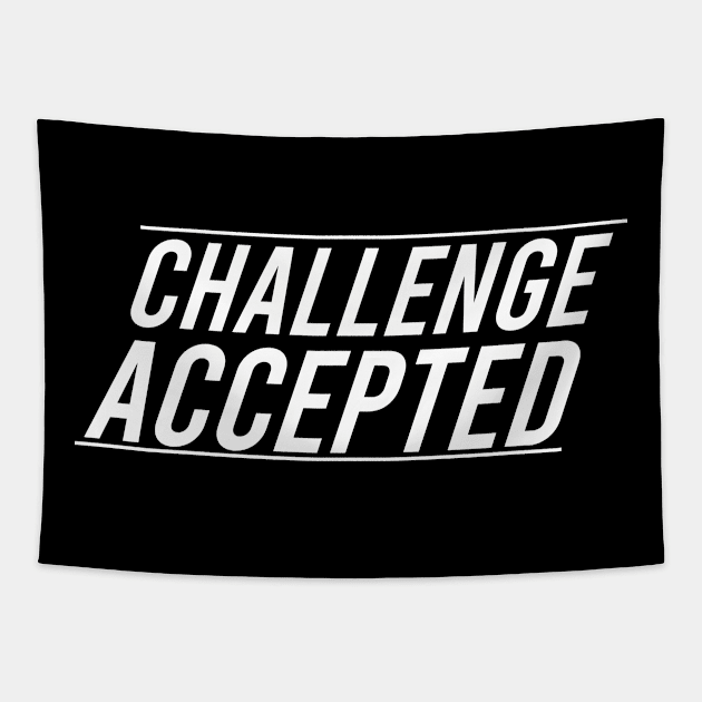 CHALLENGE ACCEPTED Tapestry by The Retro Black Store