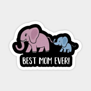 Elephant Mama with Cub, Best Mom Ever Magnet