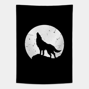 Howling Wolf to the Full Moon Tapestry