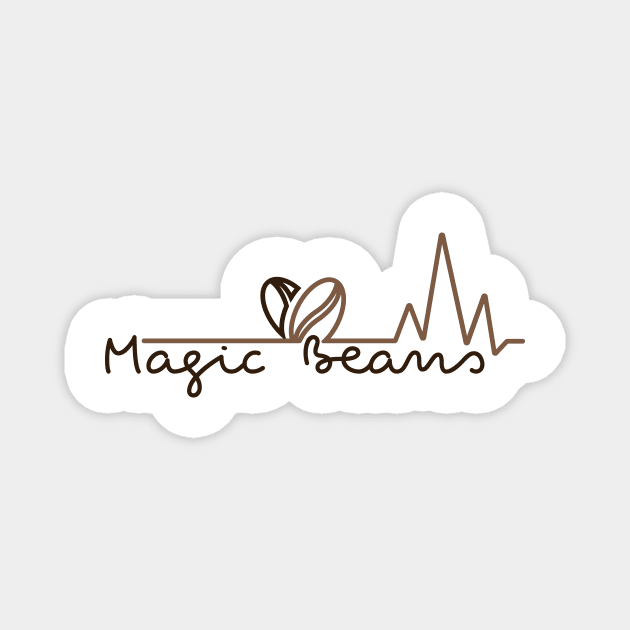 "Magic beans" coffee design Magnet by MUF.Artist
