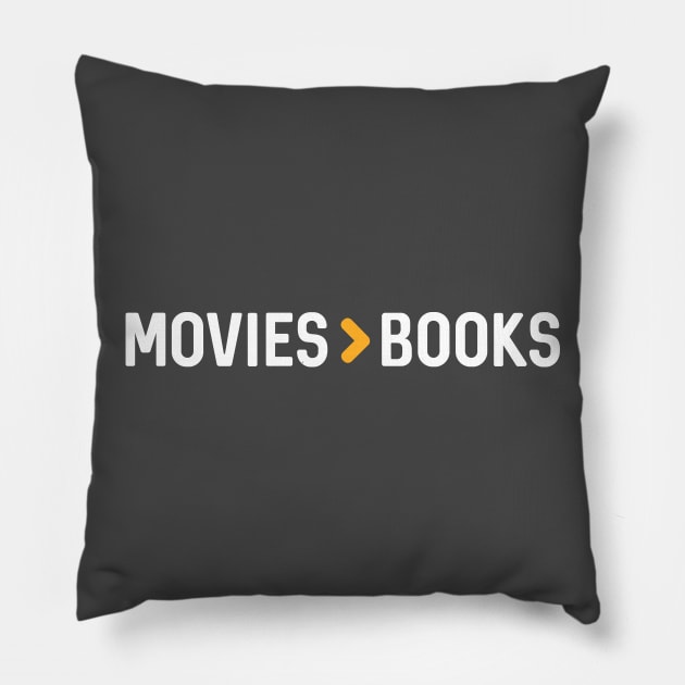 Movies > Books Pillow by Teeworthy Designs