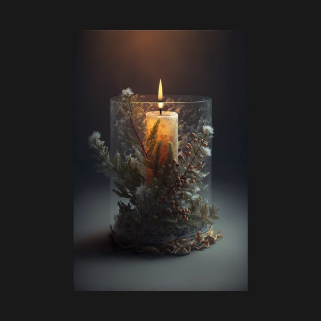 If nature was a candle - Candle in a glass decorated with nature by UmagineArts