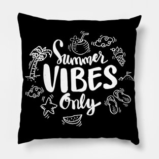 Summer vibes only lettering. Pillow