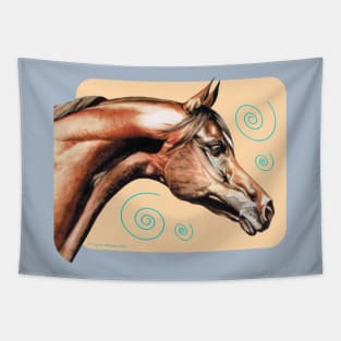 Bay Arabian Stallion. Tapestry