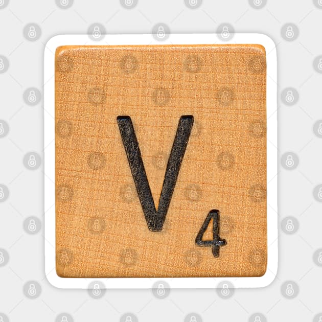 Scrabble Tile 'V' Magnet by RandomGoodness