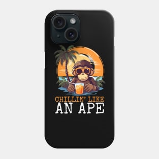 Chilling Like an Ape Funny Ape Summer Design Phone Case