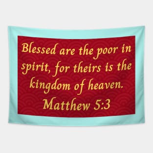 Bible Verse Matthew 5:3 Tapestry