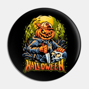 Stickers Halloween Drunk skull Sticker Pin