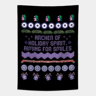 Archer of Holiday Spirit - Aiming for Smiles Tapestry